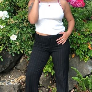 RED AND BLACK STRIPED NINE WEST PANTS